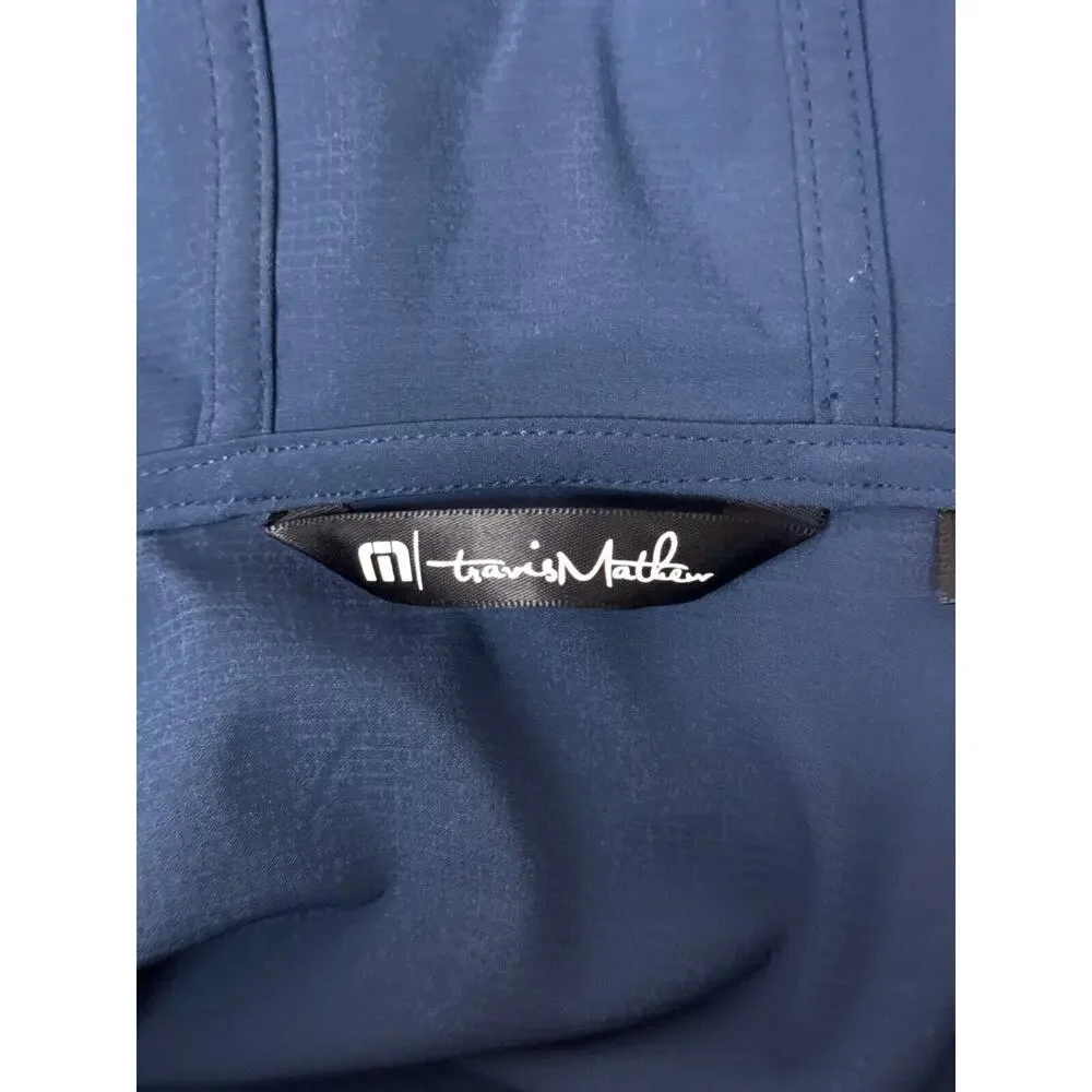 Travis Mathew Jacket Small Mens Wanderlust Hoodie Blue Full Zip